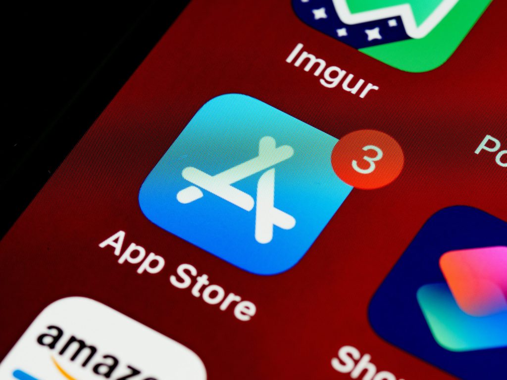 Close up image of Apple app store icon