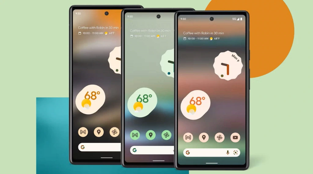 Three models of Google Pixel 6a in a row - best value smartphone