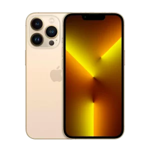 Cutout of iPhone 13 Pro Max in Gold