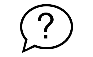 Help FAQs category quick links - speech bubble with question mark icon