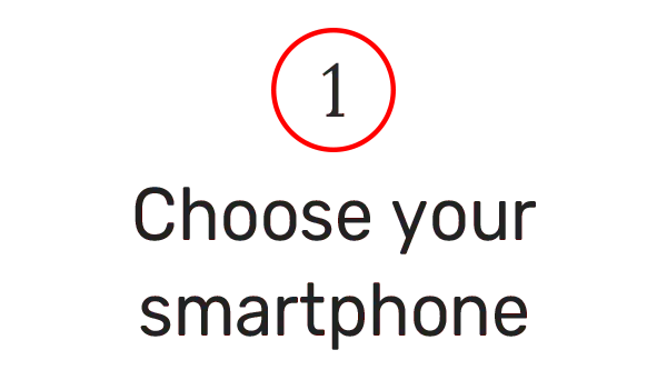 Shop business mobiles online step 1 (choose your smartphone).