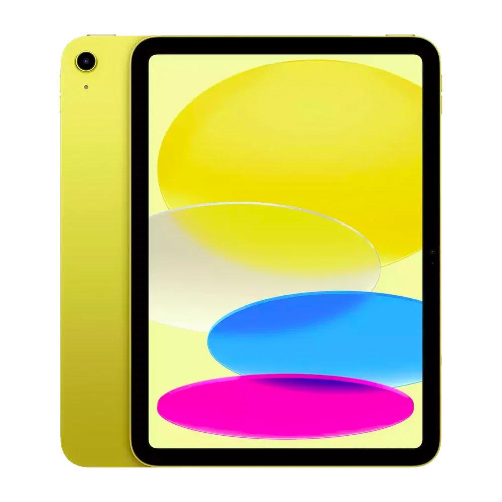 Cutout of Yellow Apple iPad 2022 for business contract
