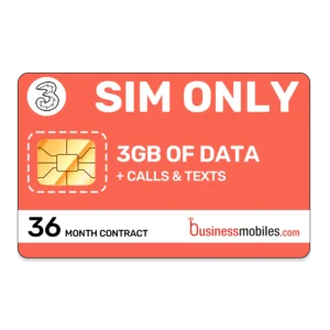 Three Business SIM only 3gb 36 month contract
