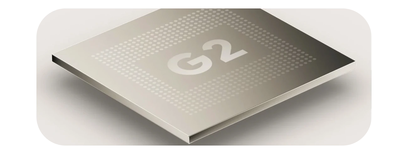 Close-up of Google Tensor G2 chipset for the new Pixel Series