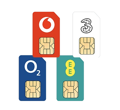 Business SIM only deals and plans with 4 SIM cards from O2, EE, Three, and Vodafone
