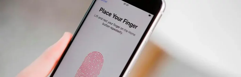 Person sets up Apple Touch ID on their iPhone