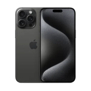 iPhone 15 Pro Max for business in black titanium product image cutout
