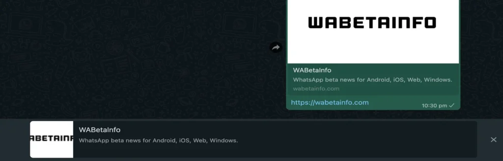 Whatsapp for Business - Link preview
