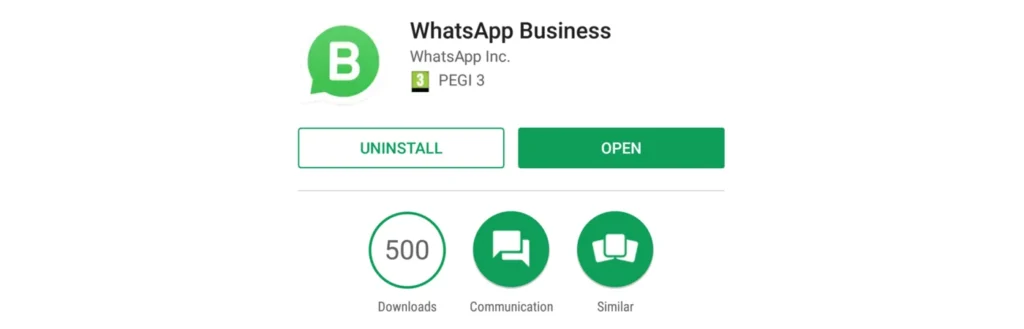 WhatsApp Business app installation