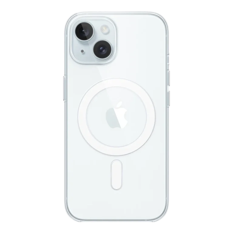 Clear Apple MagSafe case for iPhone 15