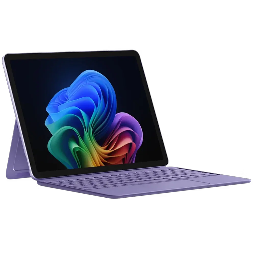 Cutout of Microsoft Surface Pro (12th Generation) with unlocked screen and keyboard
