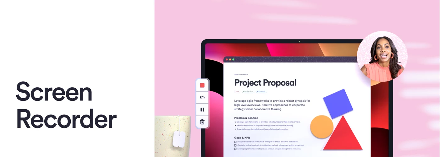 Loom productivity app screen recorder showcased on laptop