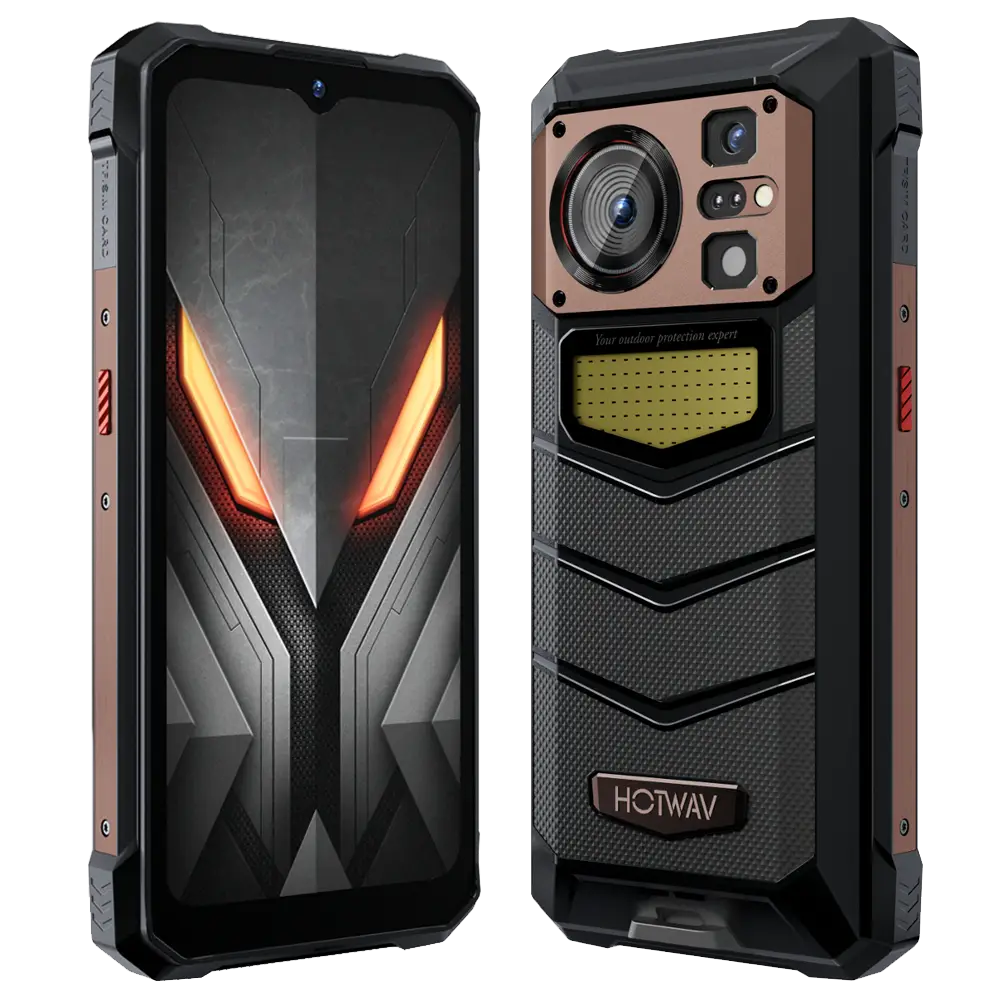 Front & rear side of Hotwav M11 rugged smartphone