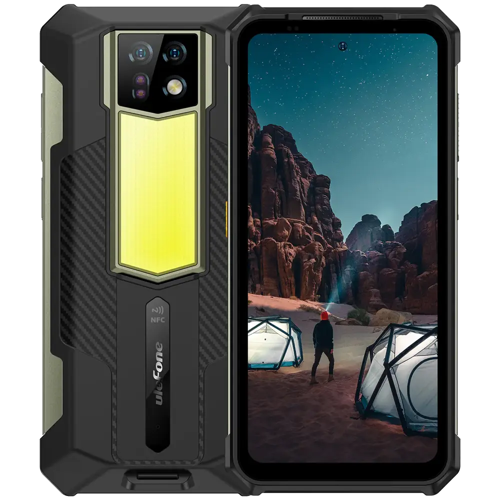 Front & rear side of Ulefone Armor 24 big battery rugged phone