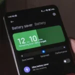 Best battery mobile phones of 2025 - smartphone in battery saver mode with 12 hours of life left