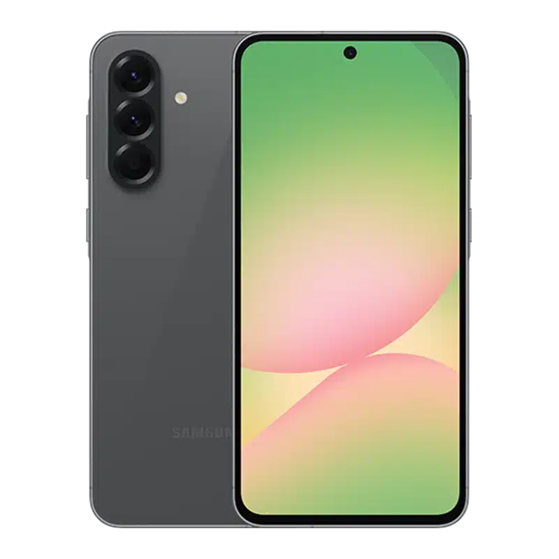 Front & rear side of Samsung Galaxy A56 smartphone in Grey