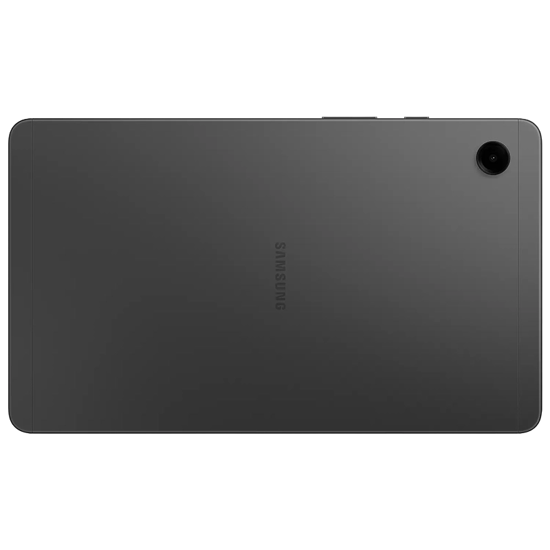 Rear side of Galaxy Tab A9 4G in dark grey
