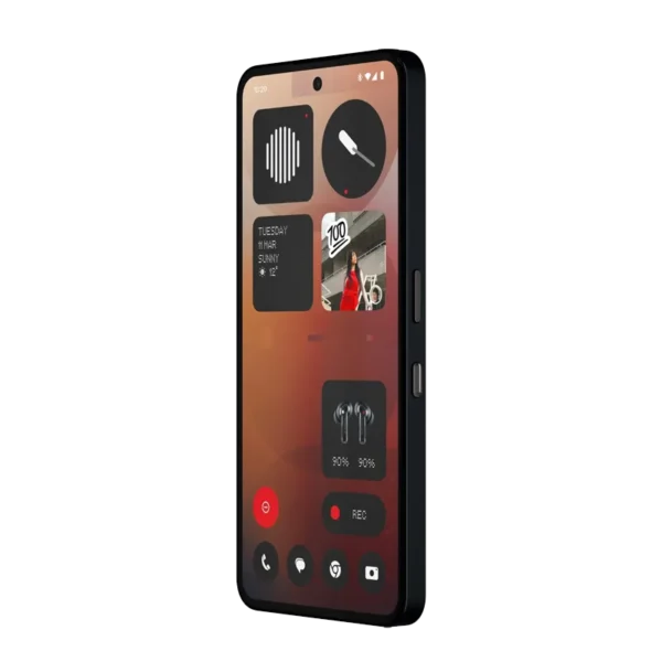 Side shot of Nothing Phone (3a) in black