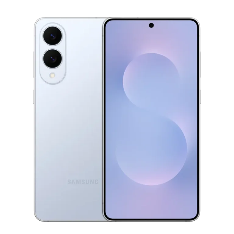 Samsung Galaxy S25 Edge Titanium IcyBlue Front and back business
