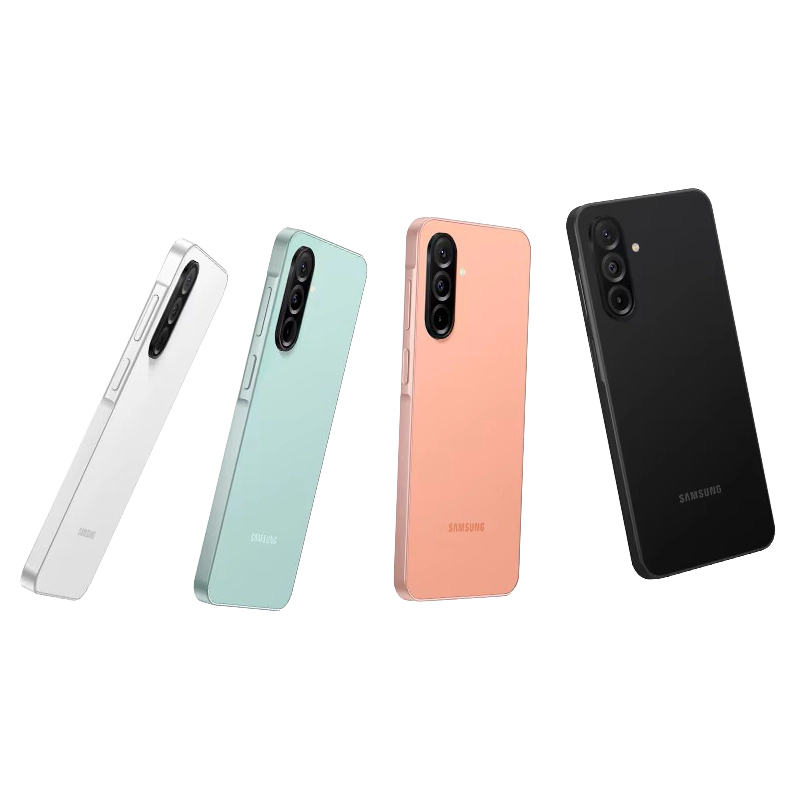 Row of Galaxy A26 models in all colours
