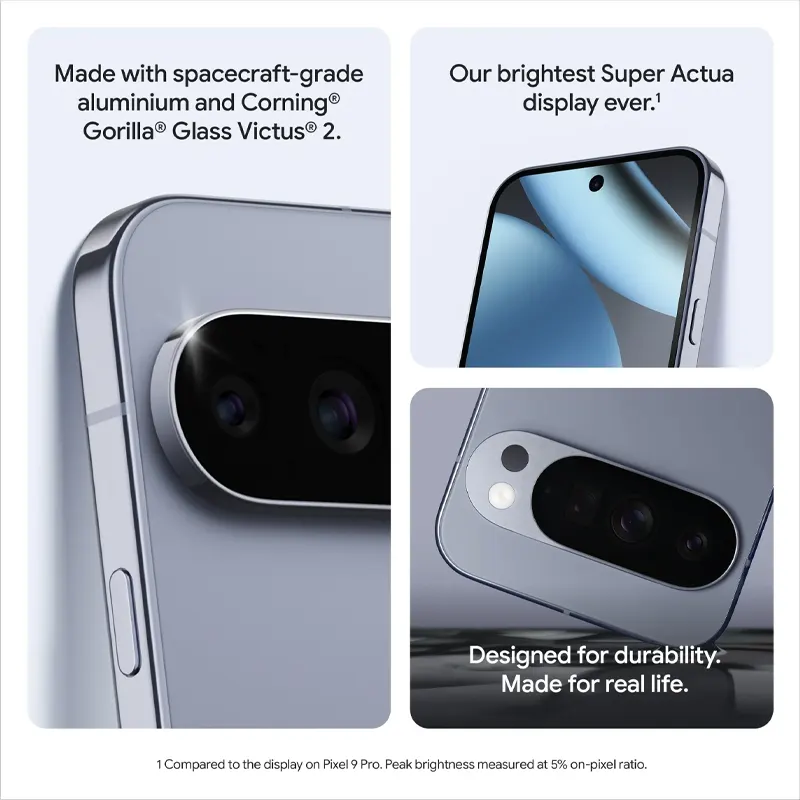 Google Pixel Pro / Pro XL annotated features including camera and screen specs