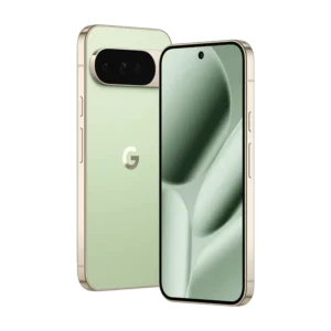Google Pixel 10 Pro and Pro XL models next to each other in Jade green