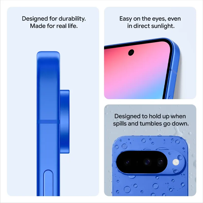 Google Pixel 10 features infographic including camera specs
