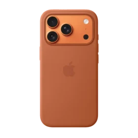 Apple iPhone 17 Pro Silicone Case with MagSafe in Terra Cotta orange