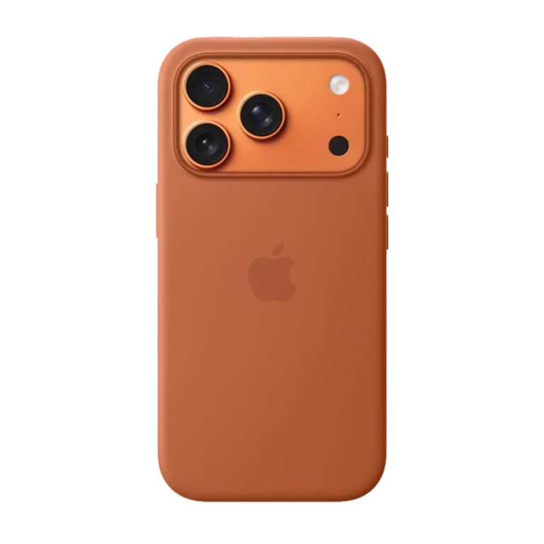 Apple iPhone 17 Pro Silicone Case with MagSafe in Terra Cotta orange