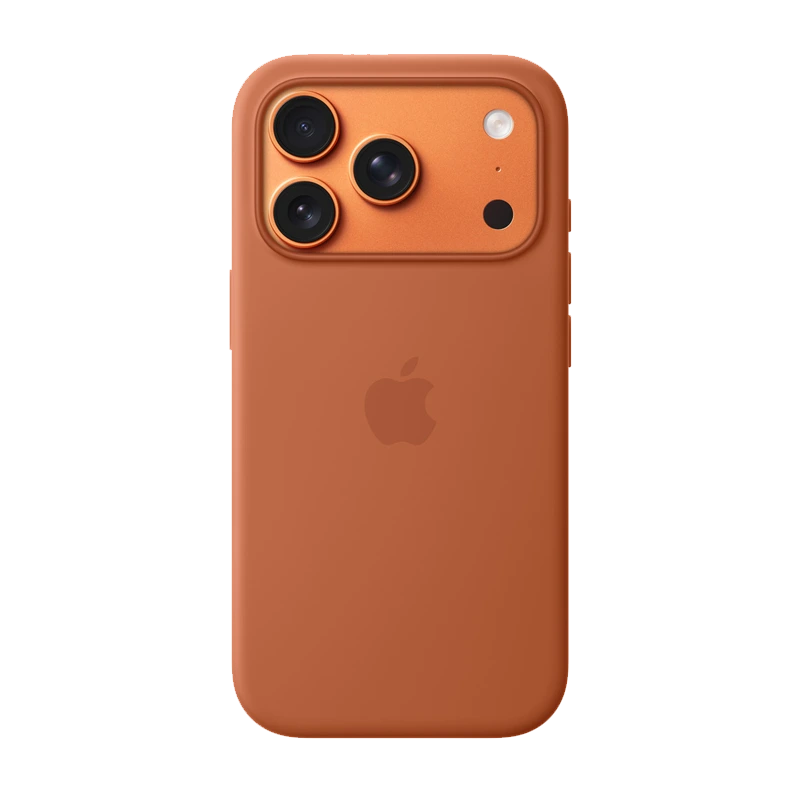 Apple iPhone 17 Pro Silicone Case with MagSafe in Terra Cotta orange