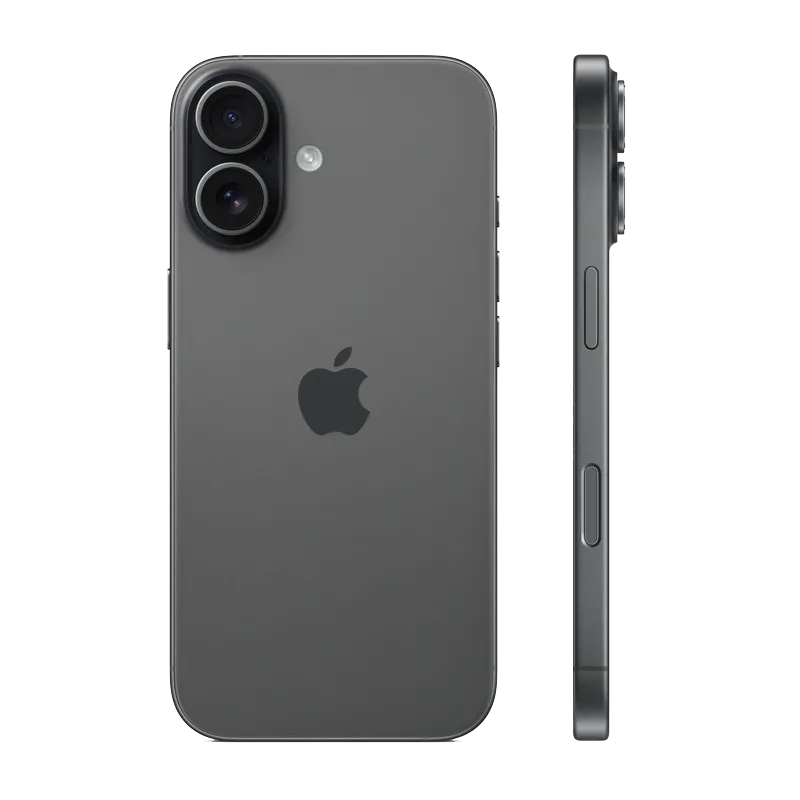Rear and side angles of the new Apple iPhone 17 in Black