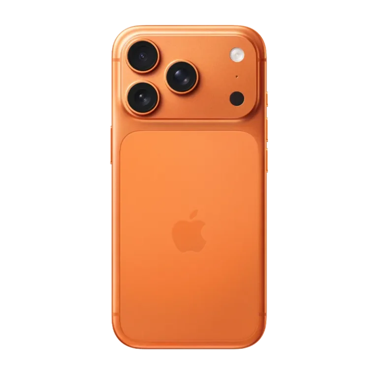 Rear side of Apple iPhone 17 Pro / Pro Max in Cosmic Orange
