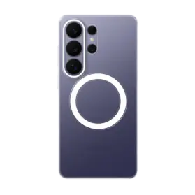 Samsung Galaxy S26 back on colour violet with clear magnet case