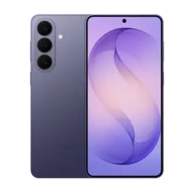 Cutout of front/rear side of Samsung Galaxy S26 in Cobalt Violet