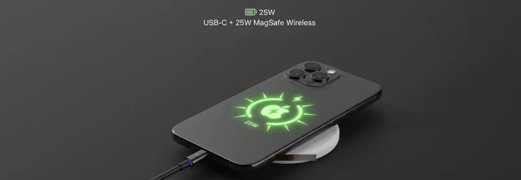 Apple iPhone 17e concept charging with wireless and wired