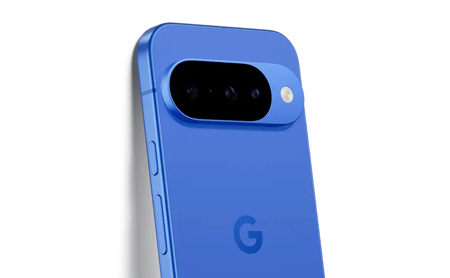Cutout of Google Pixel 10 in blue