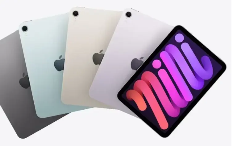 Row of iPad models