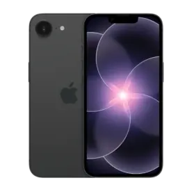 iPhone 17e in Black, front and back view