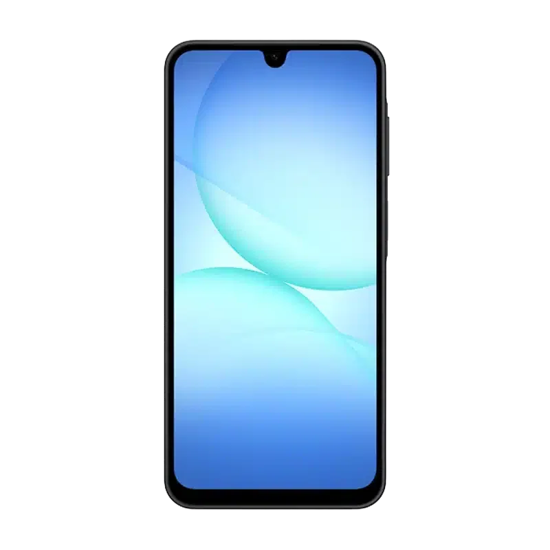 Samsung Galaxy A17 5G in Black with screen and front camera