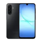 Front and rear side of Samsung Galaxy A17 5G in Black showing screen and camera