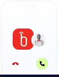 Illustration of a smartphone showing an incoming call notification