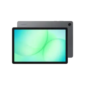 Front & rear side of Samsung Galaxy Tab A11+ 5G in grey, showcasing screen and camera