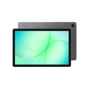 Front & rear side of Samsung Galaxy Tab A11+ 5G in grey, showcasing screen and camera