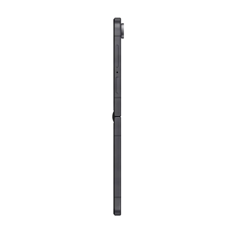Side profile of Galaxy Z Flip 8 in graphite grey