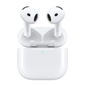 White Apple Airpods 5 (5th-gen) earphones with wireless charging case