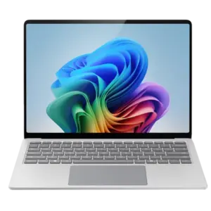 Microsoft Surface Pro 12th Edition 2-in-1 tablet in Platinum silver with unlocked display and keyboard