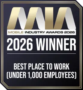 Winners of best place to work (under 1,000 employees) at the Mobile Industry Awards (MIA) 2026